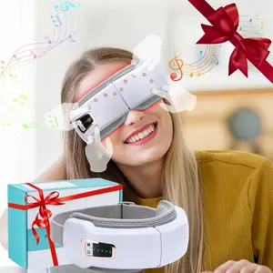 Heated Eye Mask Massager Aid Sleep, Eyelid Massage Instrument for Women, Birthday Gift for Mom Dad, Smart Sleep Relaxation Tool