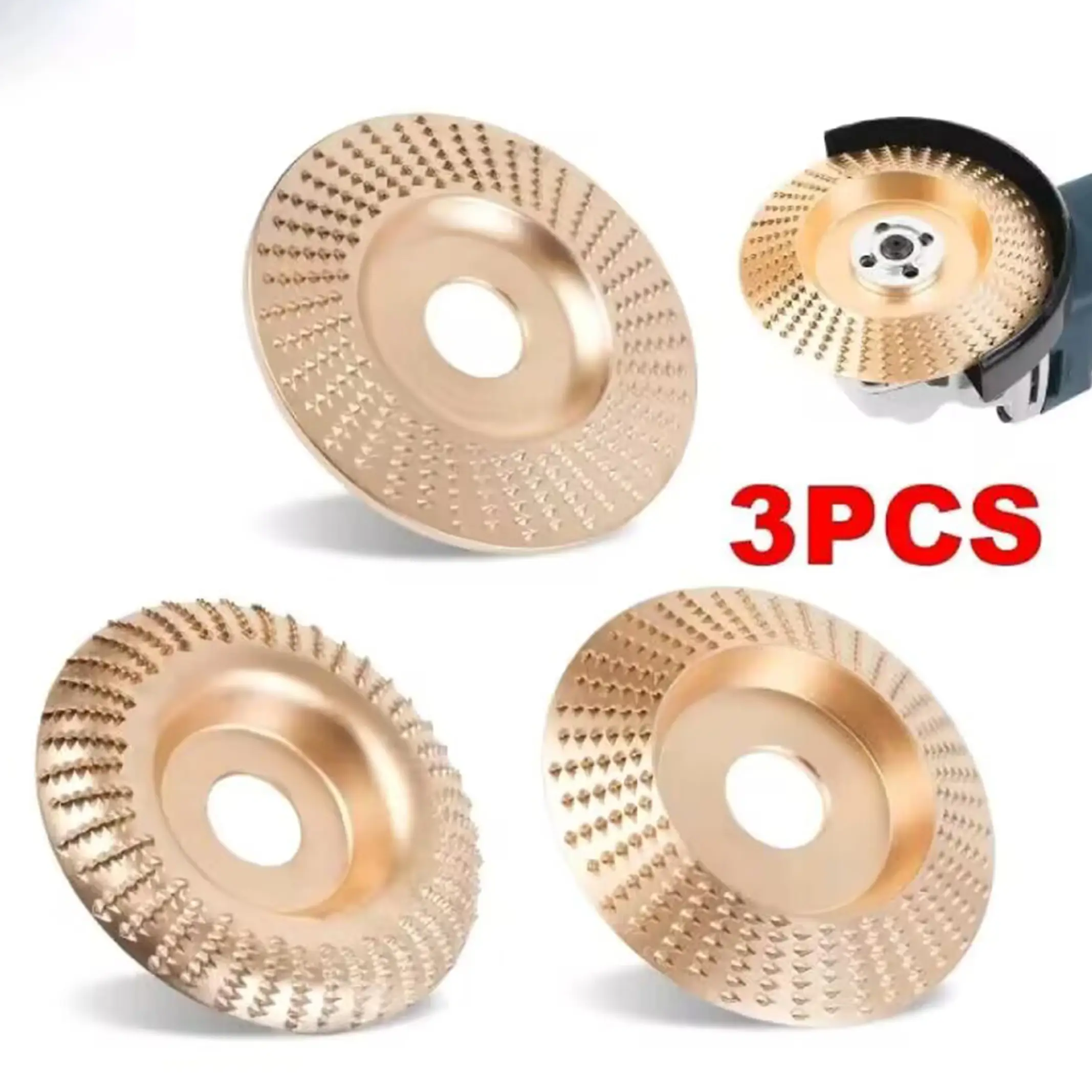 3-piece 4-inch grinding wheels, wood carving sanding disc accessories for polishing tools,summervibes