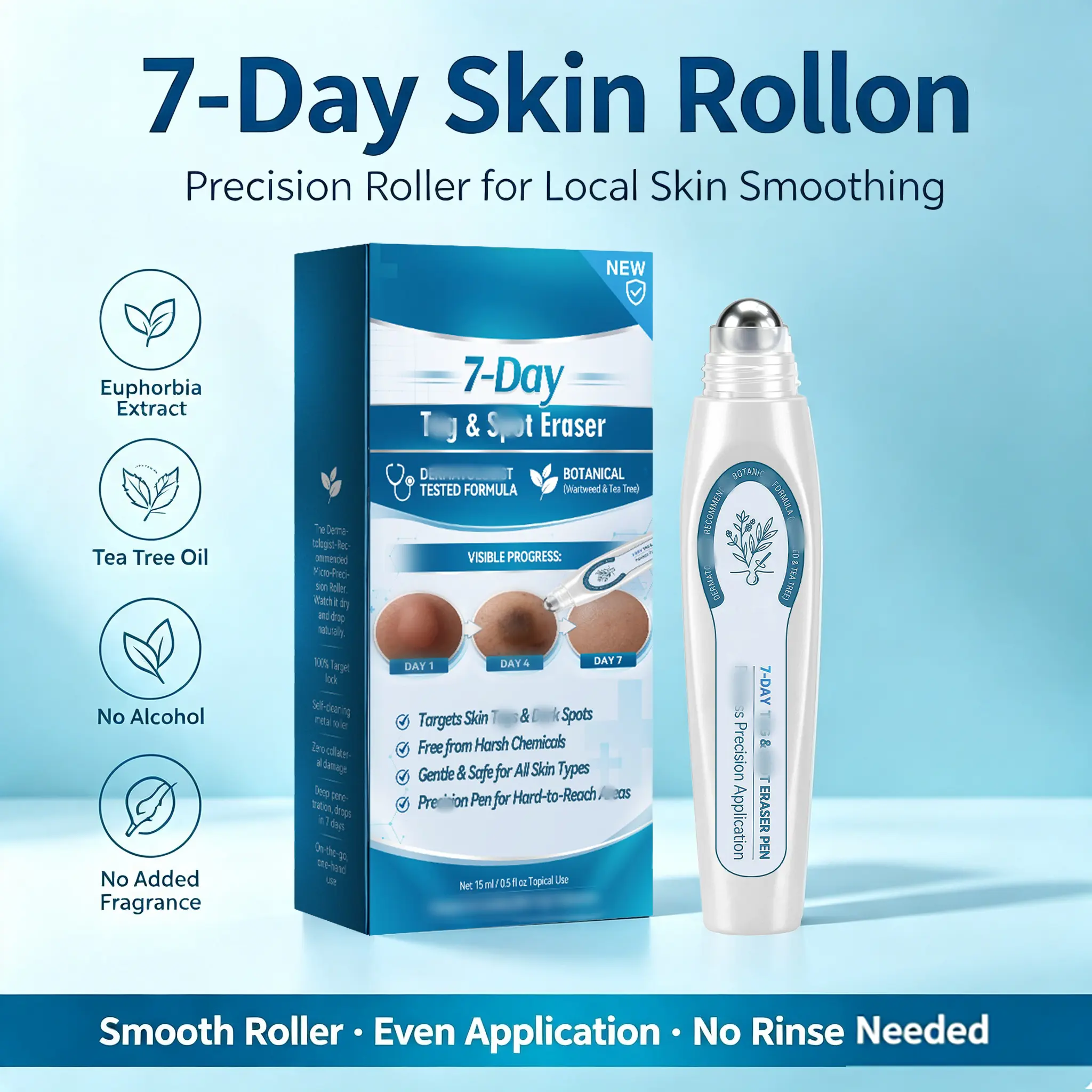 Skin Care Roll-On Pen - Portable Targeted , Gentle Mild Formula, Easy To Use Precision Roller, Improves Skin Texture For Silky Smooth Local Body Skin,Moisturizing care