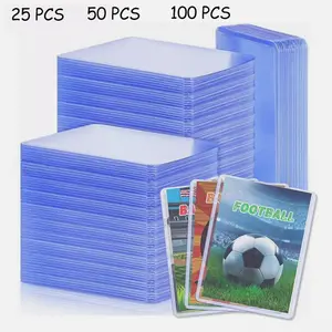 SJPACK New 3x4" Toploaders Sporting Trading Card Holder Top Loaders Premium 50PCS/100PCS Blue ray coated small card holder 35PT gaming PVC clip