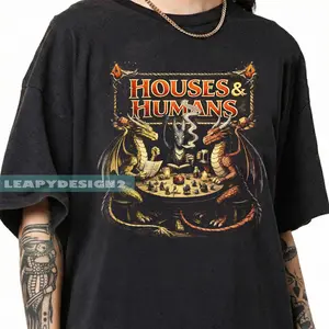 [ Sale Up To 40%]Comfort Colors® Dungeons and Dragons Shirt, Houses Humans Retro Dragon Tee, Tabletop RPG Gift