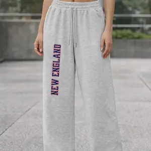 New England Straight Leg Sweat Pants, Comfy Jogger Pants, Game Day Lounge Wear, Cozy Streetwear, Football Fan Gift 0