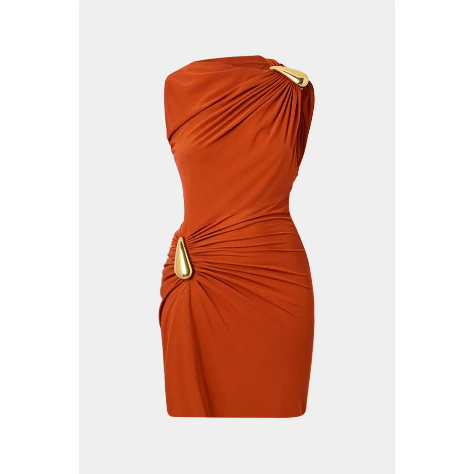 Metallic Sleeveless Mini Dress