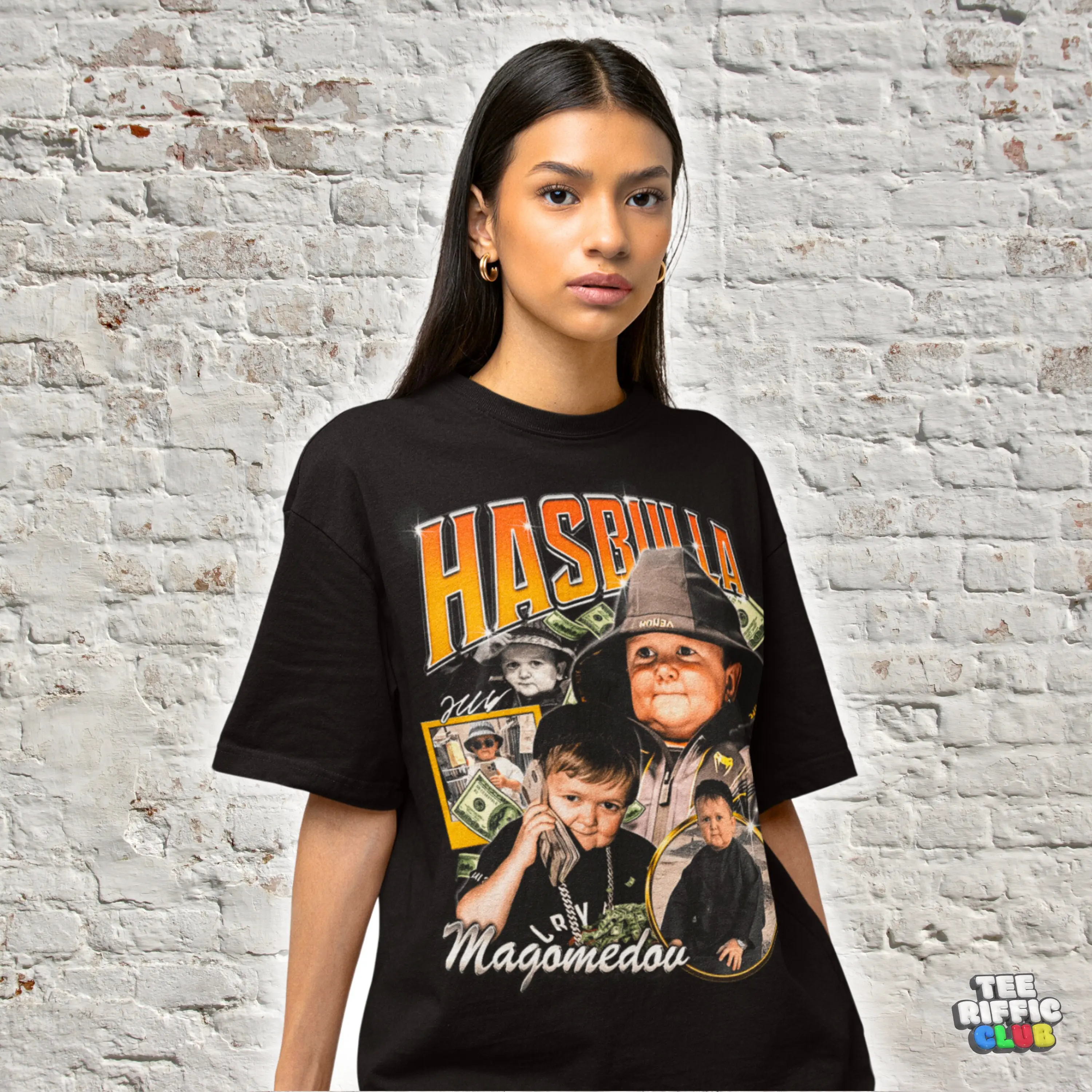 Retro Hasbulla Magomedov T Shirt, Funny Trend Tee, Valentines Gift for Her Him, Mothers Day Present Vintage Bootleg 90s Fans Hip Hop Shirt. Top Womenswear