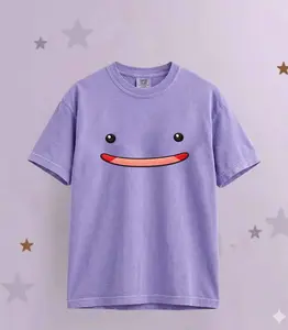 Ditto Embroidered Sweatshirt, Cute Poke Crewneck, Kawaii Anime Embroidery comfort color Shirt