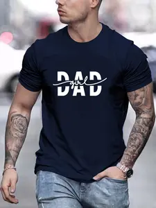 Men's Girl Print Casual Round Neck Short Sleeve T-Shirt for Spring, Summer, and Autumn