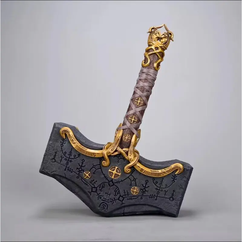 SQUISHVERSE God of War 5 Thor's Hammer Avengers Weapon Peripheral Model Figure Toy Ornament, Ideal Gift for Classmates, Colleagues on Valentine's Day, Chinese Valentine's Day, Spring Festival