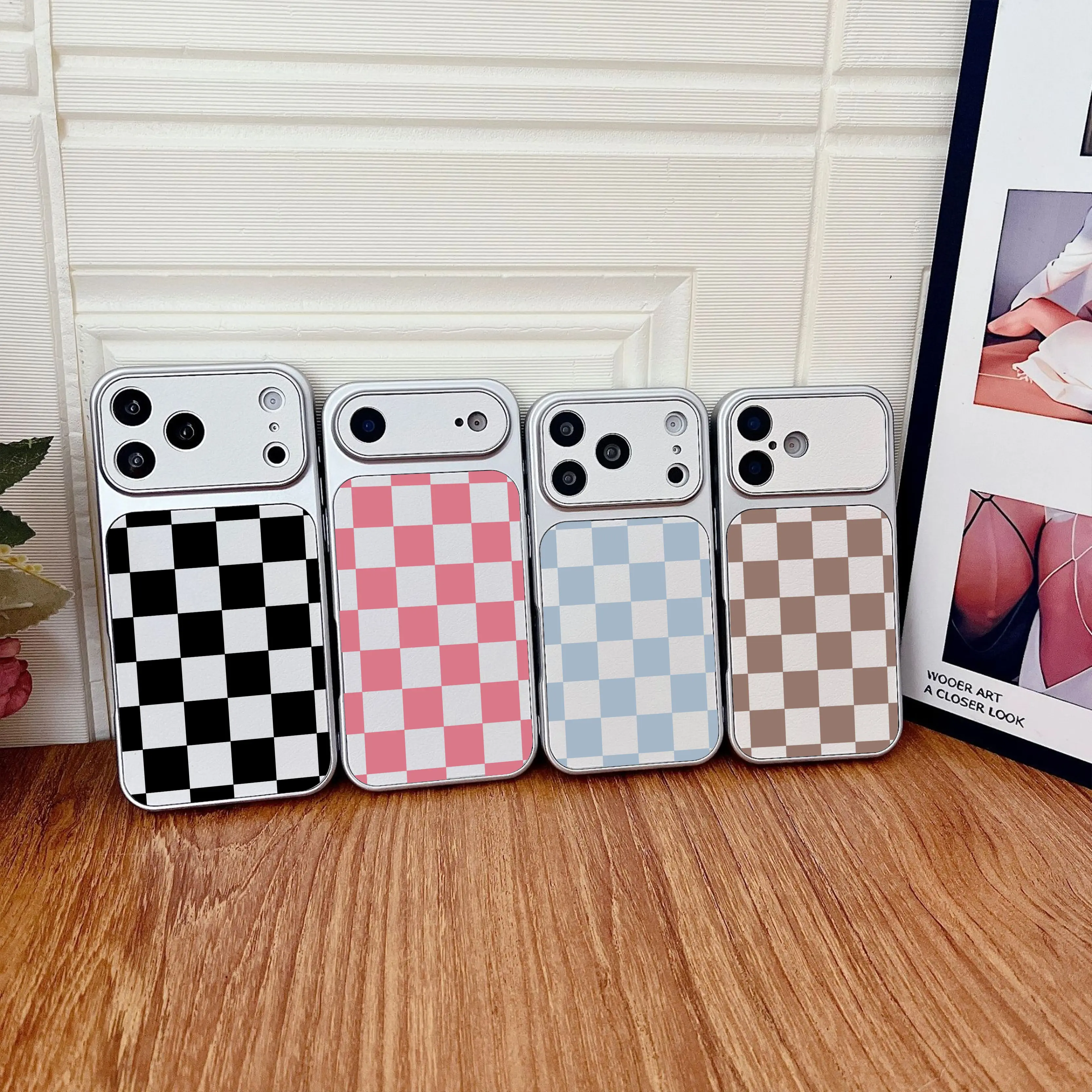 Retro Checkerboard iPhone Case – Y2K Aesthetic & Shockproof Cover for iPhone17 16 15 14 13 Pro Max Cute Trendy Protective Case
