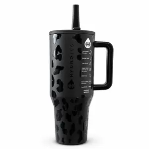 HydroJug Aesthetic 40oz Stainless Steel Water Bottle - Home Supplies Storage Bottle, Ice-Cold Drinks All Day, Leakproof, Portable, Handle & Straw for Daily Hydration, Beach & Coffee Use