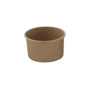 212 MAIN Leak-Proof 8oz Brown Kraft Paper Cup (3.6 in. Dia. x 2.3 in.) – Disposable Cups for Cold Foods, Home & Festive/Party Disposable Tableware