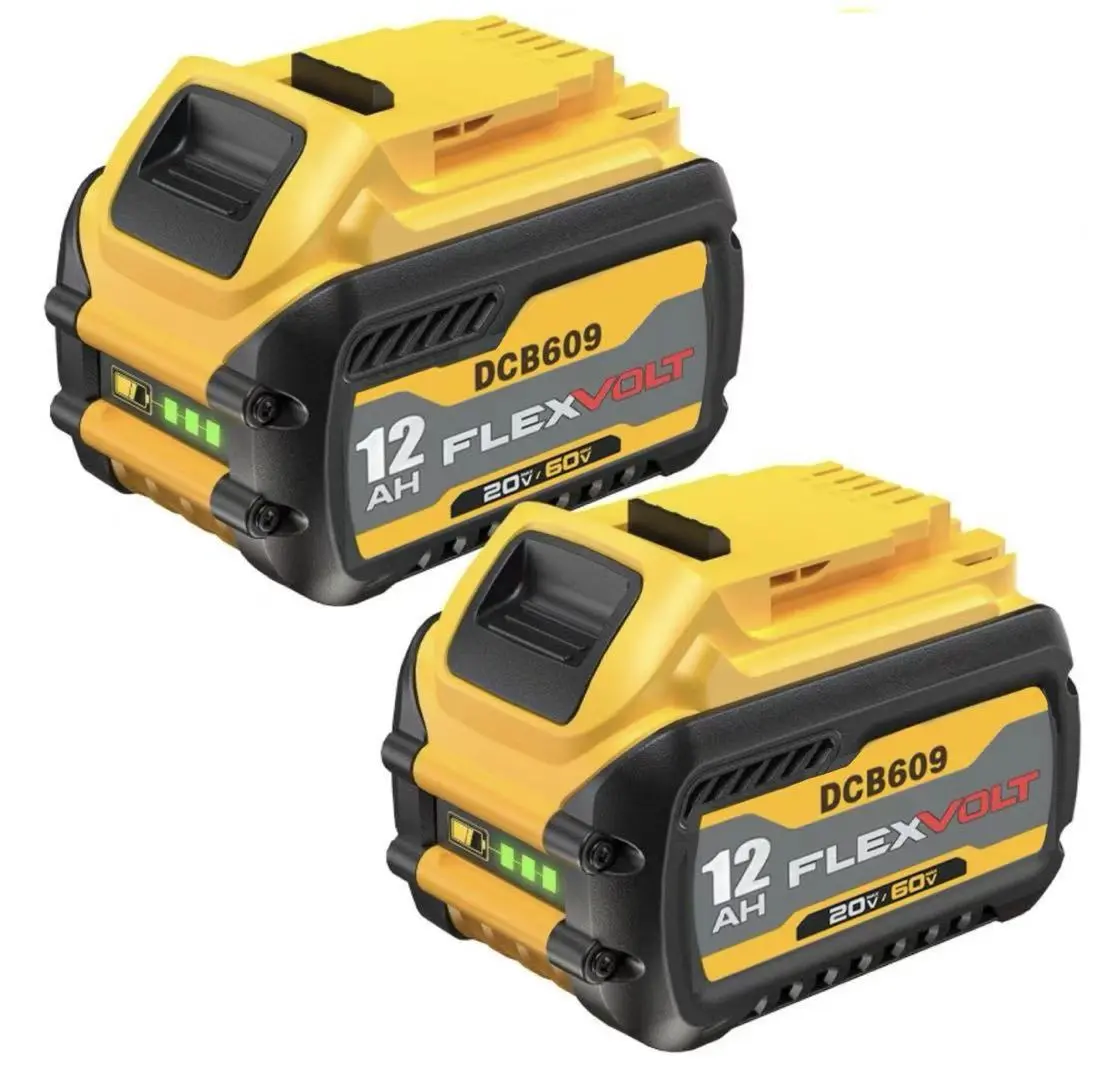 2PACK 12.0AHFor DEWALT batterycharger DCB612 20V 60V MAX FLEXVOLT Lithium-Ion DCB609-2 2PACK 12.0AHFor DEWALT batterycharger DCB612 20V 60V MAX FLEXVOLT Lithium-Ion DCB609-2
