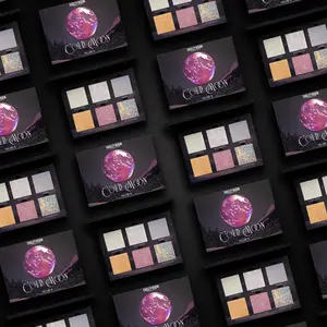 Cold Moon Volume II Highlighter Palette - 6 Ethereal Cool & Neutral Toned Luminosity with Magnetic Base & Removable Pans for Custom Glow Vegan Cruelty-Free
