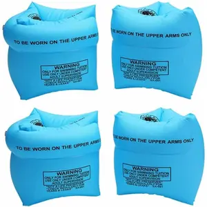 2-4 Pcs Inflatable Arm Swimming Floaties Bands, Floatation Water Wings, Swimming Arm Ring Floatie for Children and Adults 30-220LBS