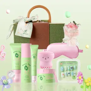 Quiyum Teenage Skincare Set, Face Wash, Toner, Eye Cream, Mud Mask, Makeup Box, Nail Stickers, Eyeshield, Flower Bouquet, Facial Brush,Daily Cleansing and Moisturizing,Smooth Skin,Spa Set, Best Gift