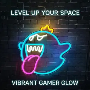 Neon Ghost LED Light, Decorative Lights, Adjustable Switch, Perfect for Kids' Playroom, Men's Space, Birthday, Halloween Decor, Christmas Gift, Decorative Lighting