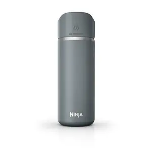 Ninja Sip Perfect 16oz. Travel Mug, Leak Proof Stainless Steel Insulated Tumbler for Hot Drinks, Ash Gray