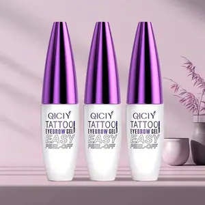 Easy Peel Off Eyebrow Tattoo Gel | Semi Permanent Brow Tint | Waterproof Sweatproof Eyebrow Gel | Natural Finish Brows | Long Lasting Smudge Proof | Black Brown Shades | All Skin Types