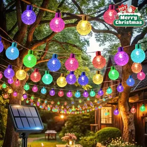 Solar Powered LED String Lights, 8 Functions, Outdoor Garden Decorations, Perfect for Gardens, Trees, Patios, Parties, Christmas