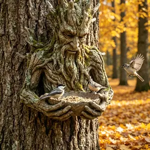 Tree Man Feeding Station - Outdoor Hanging Bird Feeder - Unique Tree Design for Bird Feeding Device - Perfect for Garden Decor whimsical home