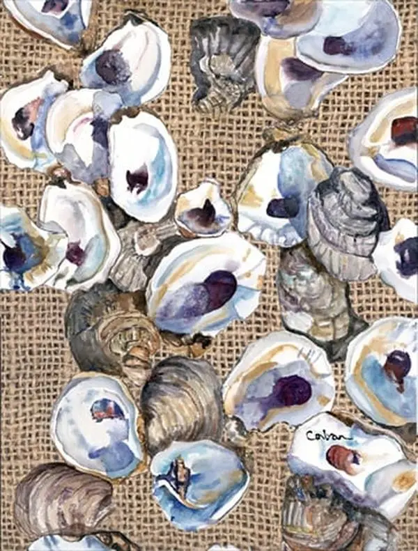 Oyster Canvas Banner - 1-Piece Large-Scale House Size Outdoor Decor, 28x40 in Party Backdrop