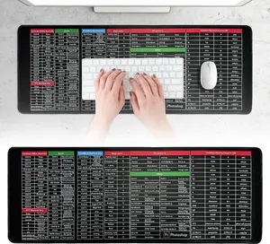 Quick Key Super Large Anti-Slip Keyboard Pad - with Office Software Shortcut Key Pattern,Upgraded Extended Large Rubber Base Mouse Smooth Cloth Mouse Pad Desk Mat (31.5 * 11.8In,3Mm) WYUIZWALWA-83