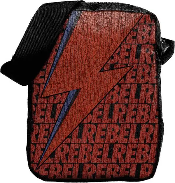 David Bowie - Rocksax - Bowie - Rebel Rebel - Crossbody Bag with Stash Pockets (Black)  [SPECIAL PRODUCTS] Tote / Messenger Bag