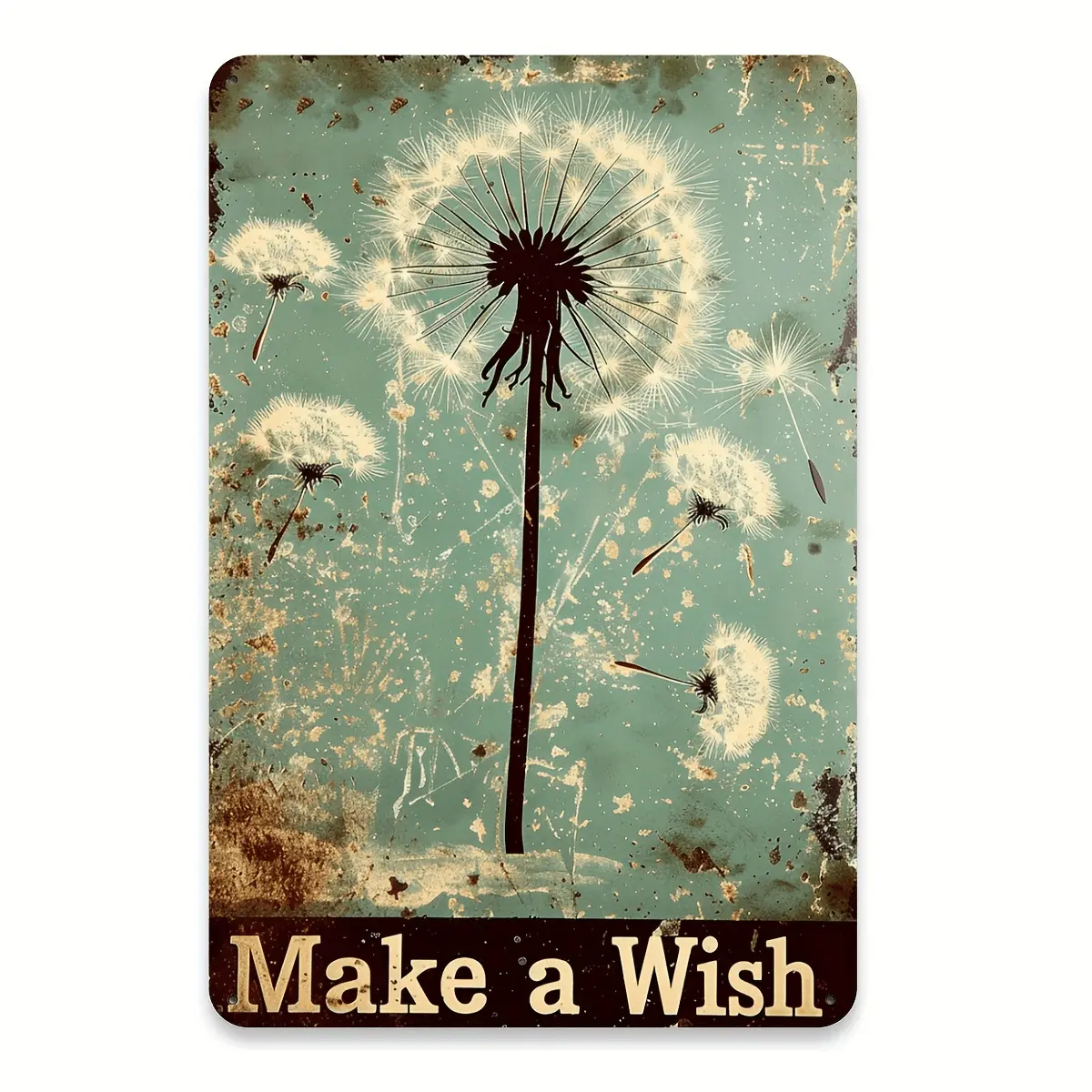 Inspirational Dandelion Metal Tin Sign Vintage Iron Wall Art Floral Decor for Home Garden Cafe Gym Garage and Outdoor Spaces 8x12 Inches