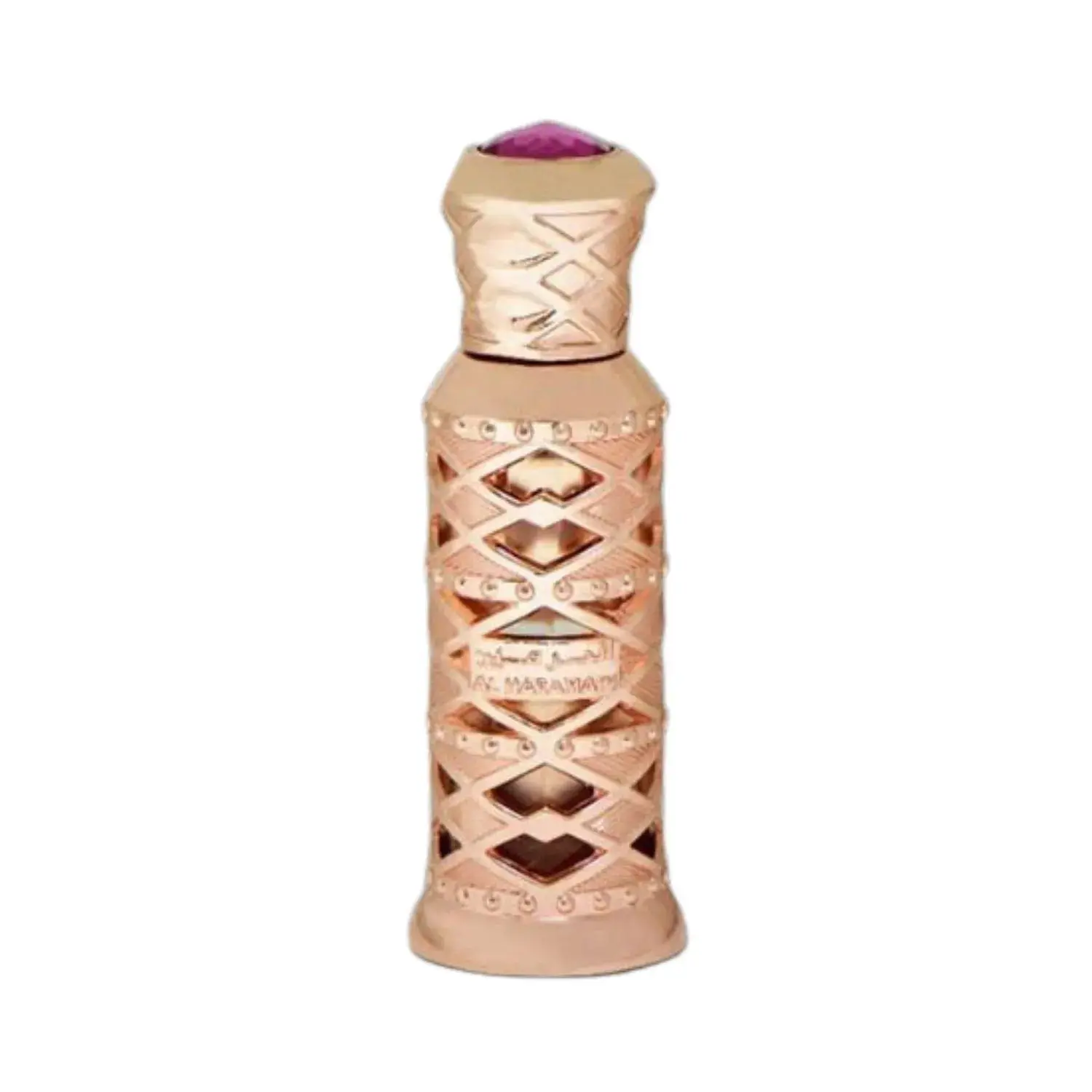 Al Haramain Musk Al Haramain Perfume Oil 12ml Regular Edition Elegant Design with Pink Accent in Gold Bottle Concentrated Arabian Fragrance