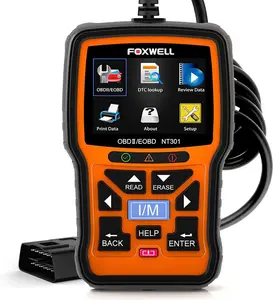 OBD2 Scanner FOXWELL NT301 Live Data Professional Mechanic OBDII Diagnostic Code Reader Tool for Check Engine Light,Support 100+ Car Brands,Free Update Lifetime