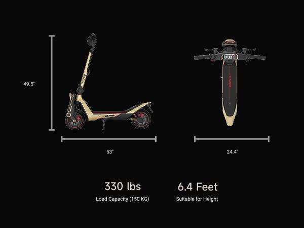 NAVEE UT5 Ultra X Electric Scooter, 43.5 mph, 74.6 Miles Range, 2400W*2 Peak Motor & Dual Suspension & Disc Brake, 12" Tires, Flash Charge Off-Road Scooter Adults