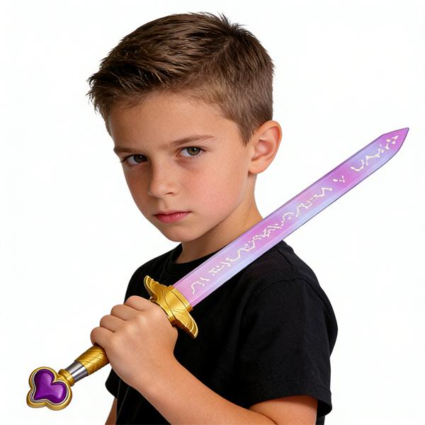 K-Pop Anime Style Rumi Sword: High-Detail 3D Printed Cosplay Prop with Intricate Core Pattern – Safe Material Weapon Replica for Conventions, Cosplay Events, and Anime Fans with Bonus Cute Keychain