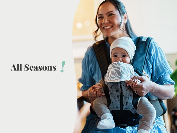 Baby Carrier, MOMTORY Safety-Certified 6-in-1 Baby Carrier Newborn to Toddler, Adjustable Detachable Infant Baby Hip Seat Carrier for 7-50lbs, All Seasons, Perfect for Shopping Travelling