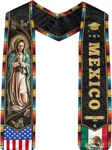 Mexican Graduation Sash 2026, Graduation Stole Mexican, Mexico Stoles, Class of 2026 Sash