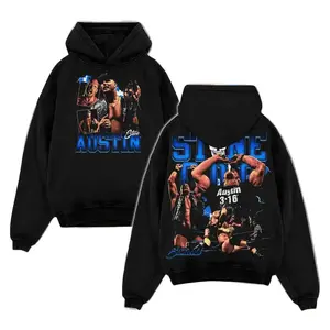 Stone Cold Steve Austin 3:16 Vintage Graphic T-Shirt/Hoodie – WWE Attitude Era Wrestling Shirt, Skull Logo Austin 3:16 Retro Streetwear Cotton Tee Hoodie for Men Women Fans