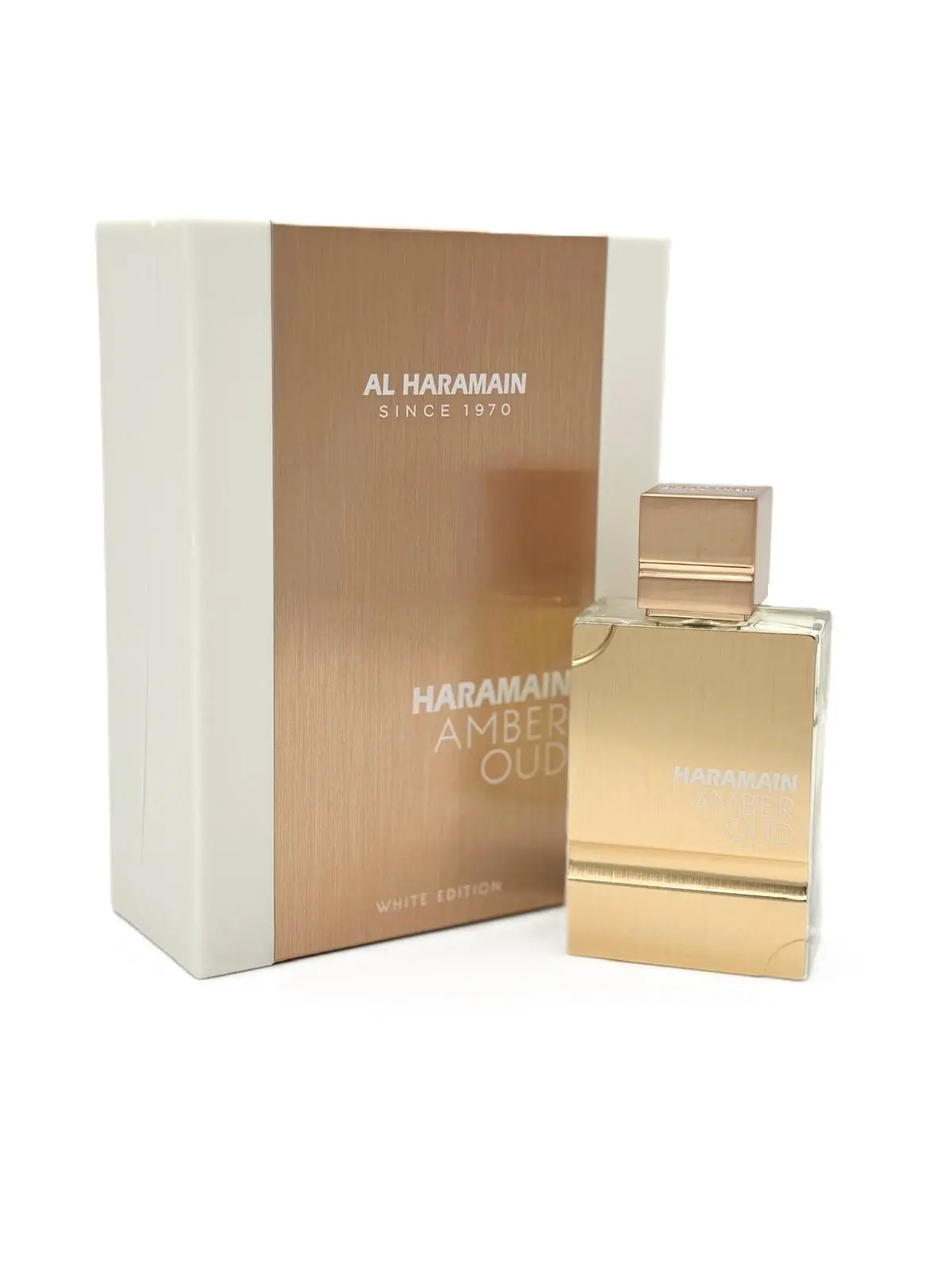 Al Haramain Amber Oud White Edition Unisex Eau De Parfum - Soft Floral, Spicy Woody, Amber Vanilla Fragrances, 2.0FL.OZ, Long Lasting Fragrance, Amber Vanilla Fragrance