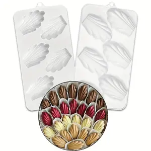 6-In-1 Madeleine Mousse Molds Small Shell Chocolate Silicone Cake Mold Chocolate Baking Tools DIY Mold