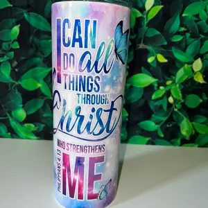 Philippians 4:13 20 oz Skinny Tumbler