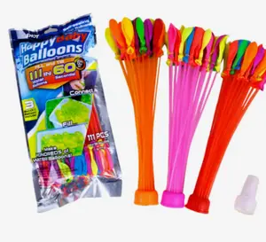 111PC Rapid Filling Water Balloons Plastic Rubber Assorted