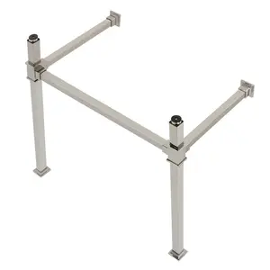 212 MAIN 28 in. Corrosion-Resistant Stainless Steel Console Sink Legs, Polished Nickel, Modern
