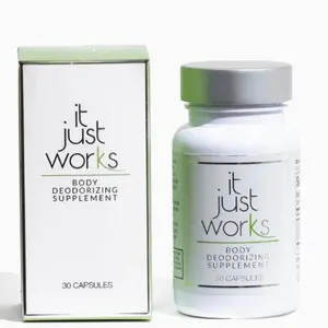 It Just Works Natural Internal Deodorant Supplement | Chlorophyll Capsules for Body Odor Control | Full Body Freshness & Detox Support | Digestive Enzymes & Probiotics for Women | Sweat Resistant Body Care Underarm Product