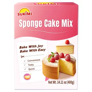SUKIMI Sponge Cake Mix 400g, Fluffy and Soft Yellow Cake and Cupcake Mix, Dairy-free Cake Mix for Baking, Easy Baking Mix for Holiday Birthday Party Cake
