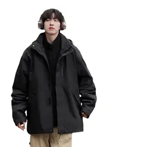 Men's Spring and Autumn New Arrival 3-in-1 Detachable Windproof and Waterproof Hiking Jacket