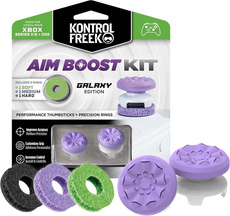 KontrolFreek Aim Boost Kit Galaxy Edition for PS4 & PS5 Controllers 3 Rings for Enhanced Accuracy Precision Non-Slip High-Performance Protective Covers Gaming Thumb Pads Accessory Kit Xbox Accessory Set