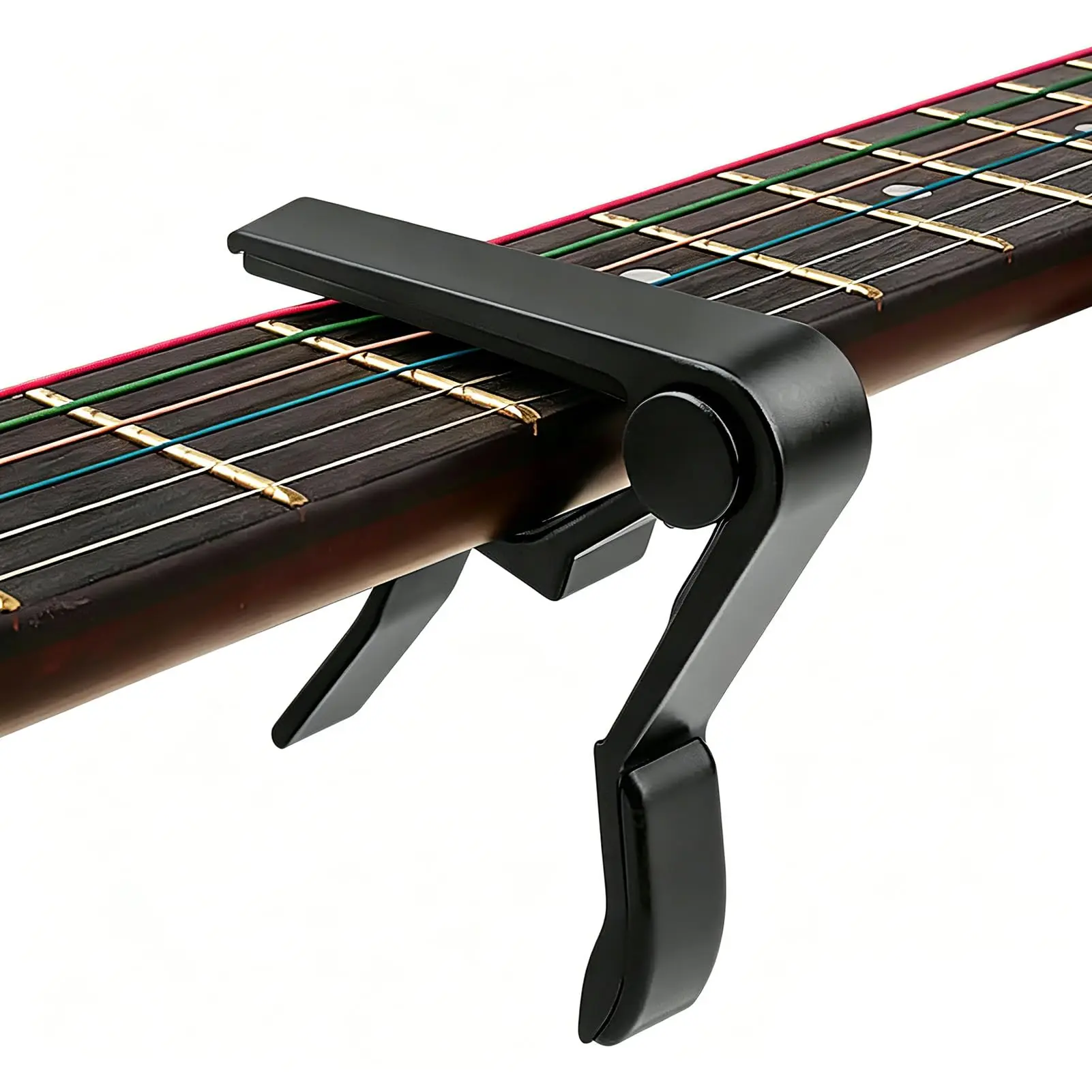 Guitar Capo - Premium 6-String Clip-On Clamp Cap, Quick-Change Key Changer Accessory with Aerospace-Grade Aluminum Alloy, Baked Enamel Coating, Built to Last for Acoustic Guitars, Electric Guitars, Ukuleles, Beginners to Touring Pros