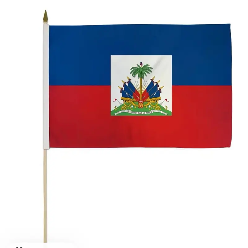 Small Haiti Stick Flag