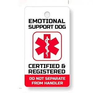 PVC Emotional Support Dog Key or Collar Tag for Fhact ESA (Emotional Support ES21)