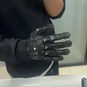 3D Printed Punk Mechanical Gloves, Vintage Gothic Wearable Hand Armor, Unisex Tech Clothing Role Play Exoskeleton Gloves