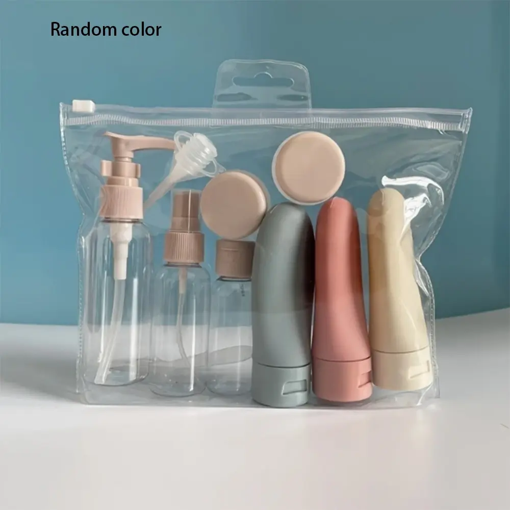 1 Set 11-Piece Travel Bottle Kit, Portable Spray Bottles for Shampoo, Lotion, Cream, Lightweight Essential Travel Essentials, Perfect Gift Idea