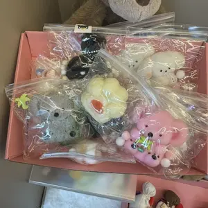 Live Stream Exclusive Benefits-Random Squishy Toys & Plush Charms Mixed Blind Bag | Animal Squishies 2pcs + Plush Keychains 5pcs Random Style