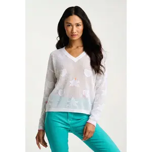 SUPER STARS OPEN KNIT SWEATER